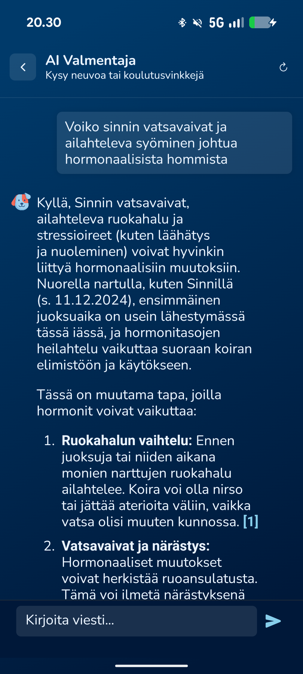 KoiraKaveri AI Assistentti – henkilökohtainen koira-asiantuntija