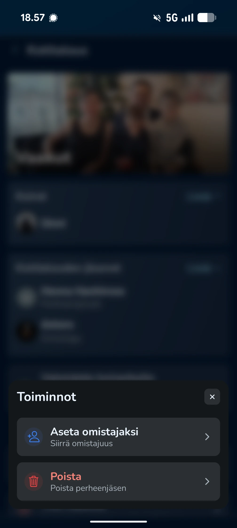 KoiraKaveri kotitalous – käyttäjäoikeuksien hallinta