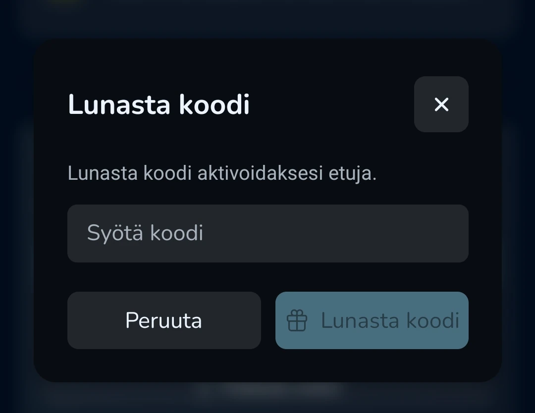 KoiraKaveri – Koodin syöttö