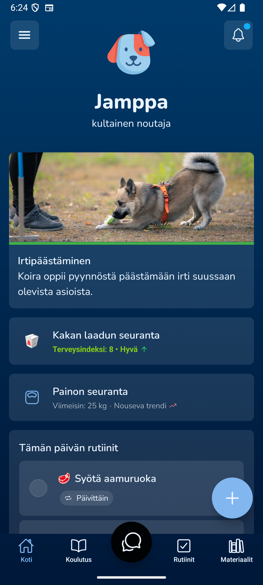 KoiraKaveri dashboard